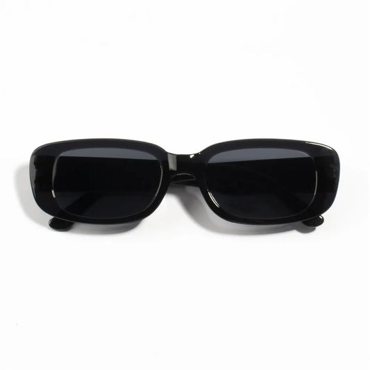 Vintage Black Square Sunglasses Woman Luxury Brand Small Rectangle Sun Glasses Female Gradient Clear Mirror Oculos De So